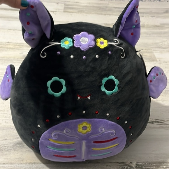 Squishmallows 12” Betty The Black Bat DOTD Day of The Dead Halloween NWT - Picture 2 of 7